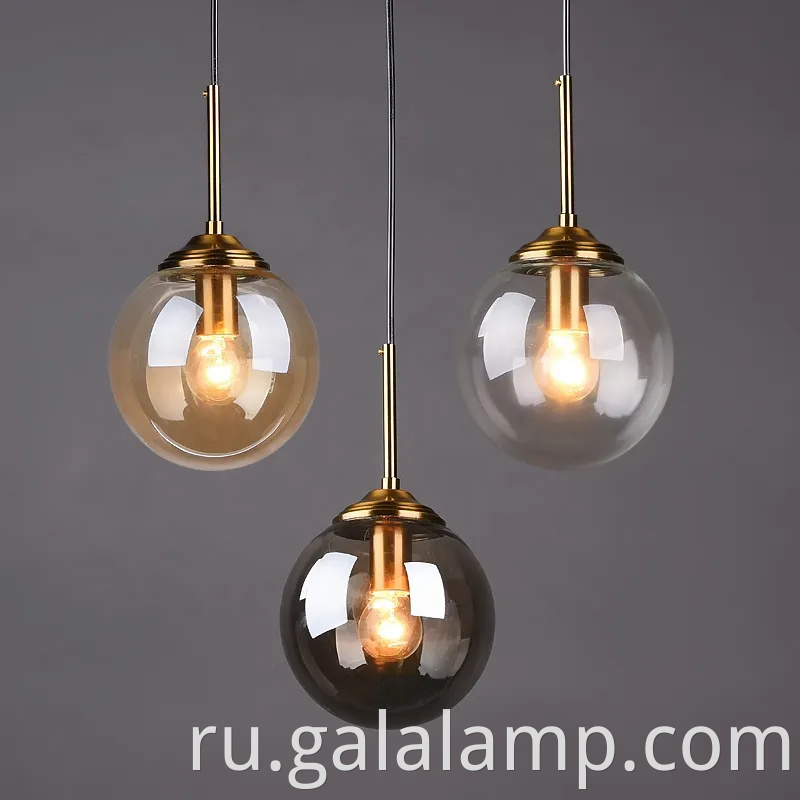 Домашнее освещение в помещении E27 Классическое стеклянное пузырьковое мяч светодиодный подвесной подвеска